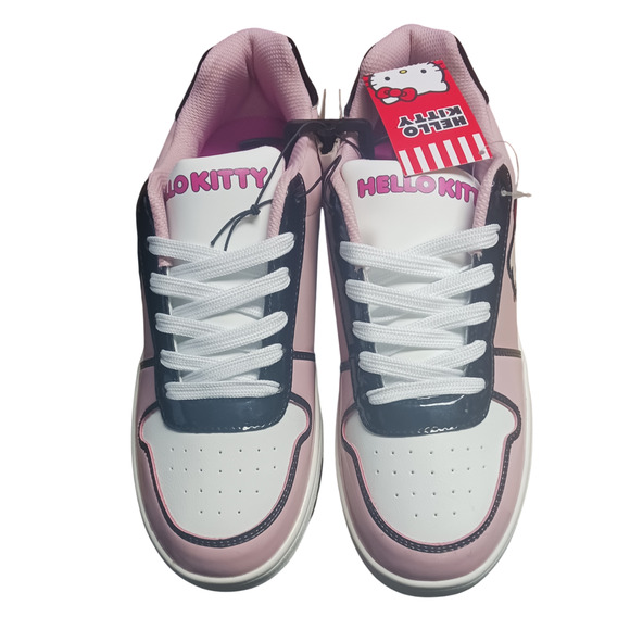 Hello Kitty Sanrio Women Size 11 Pink Casual Court Lace Up Shoe Sneakers New - Picture 15 of 16